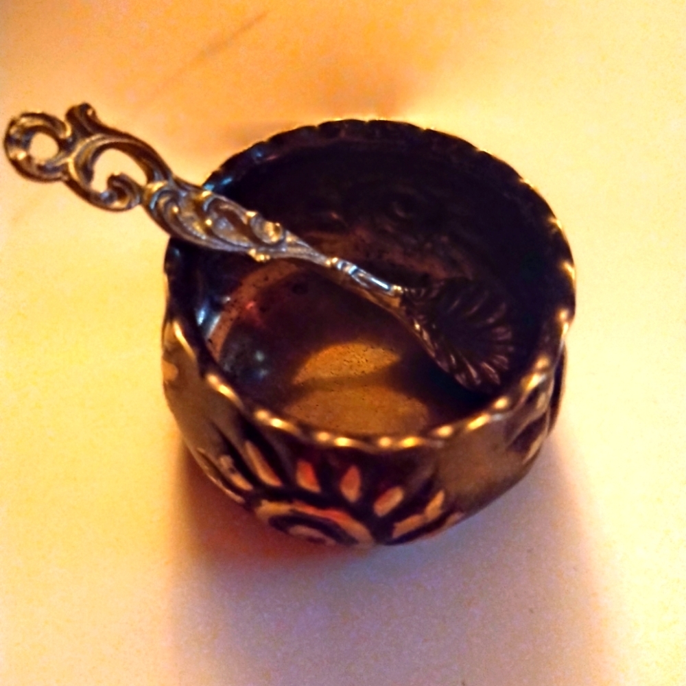 Vintage R Wallace & Sons Silver Open Salt Cellar